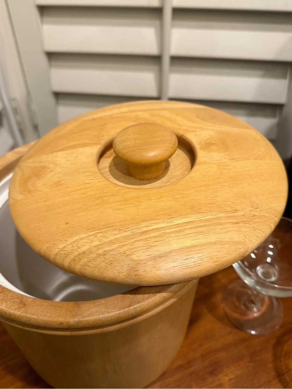 Vintage 70s Dansk Birchwood Ice Bucket